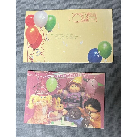 Cabbage Patch Preemie Green Eyes 1982 Dress/Shoes/Hat Birth Certificate & More - Picture 2 of 16